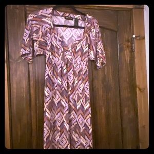 Midi Dress with graphic designs and back tie